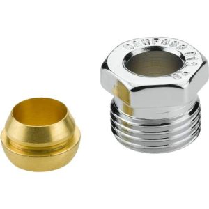 Danfoss X-tra collection knelset 1/2" x 12 mm staal/koper verchroomd