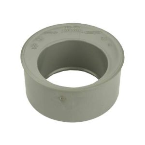 Wavin Wadal PVC Lijm-Inzetverloop Centr. grijs 50 x 40 mm
