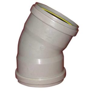 PVC bocht 110 mm 30° manchet/manchet grijs