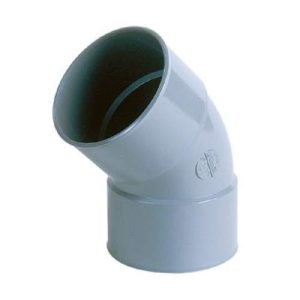 PVC lijm bocht 45° 110mm mof/mof grijs