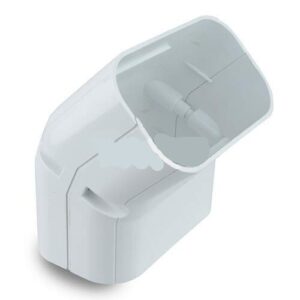 Inoac stijgende bocht 45° NU140-W Signaalwit RAL9003