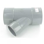 Girpi PVC lijm t-stuk 45° 110 x 50 mm mof-mof-mof grijs