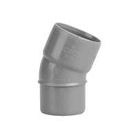 Wadal PVC L-Bocht 22gr GR 40 M/S BC