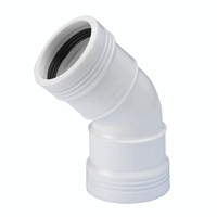 Wafix PP Bocht 45gr WI 50 M/M 3421205004