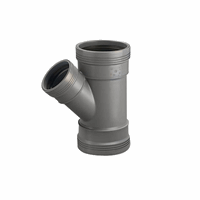 Wafix PP T-Stuk 45gr 90 3M Zwart 3412209004