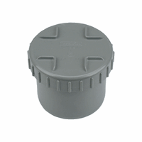 PVC L-Eindstuk + SchroefdekselGR 90