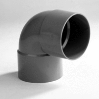 PVC L-Knie Kort 90gr GR 110 M/M
