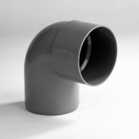PVC L-Knie Kort 90gr Gr 110 M/S