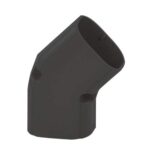 Inoac platte bocht 45gr zwart