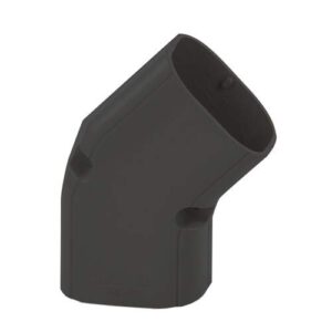 Inoac platte bocht 45gr zwart