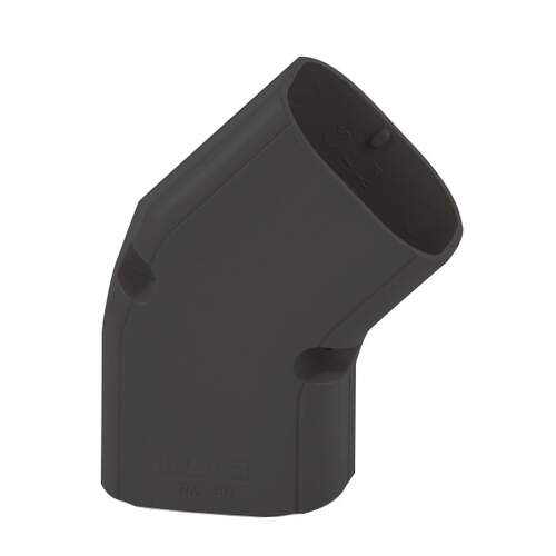 Inoac platte bocht 45gr zwart