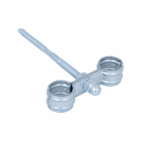 15mm Dubbele muurbeugel  m/pen 90 3505015