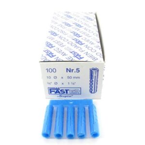 10mm Pluggen faster blauw 10x50mm