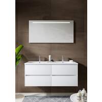 York badmeubelset 120 wastafel spiegel met lamp