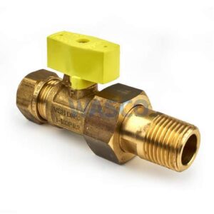 CFL gaskraan 1/2bu x 15mm knel