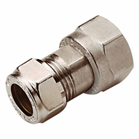 Gasaansluitkoppeling 2-delig M24x15 knel vernikkeld